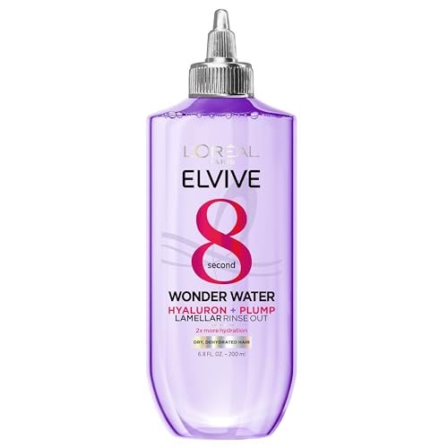 L'Oreal Paris Elvive Hyaluron Plump Flash Hydration Wonder Water – 8-Sekunden-Haarkur für weiches, glänzendes Haar, 200 ml