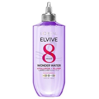 L'Oreal Paris Elvive Hyaluron Plump Flash Hydration Wonder Water – 8-Sekunden-Haarkur für weiches, glänzendes Haar, 200 ml