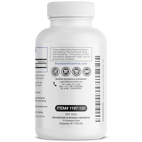 Bronson Alpha-Liponsäure 600 mg – Freie Radikale Fänger, unterstützt die antioxidative Gesundheit – Non-GMO, 120 Kapseln (60 Portionen)