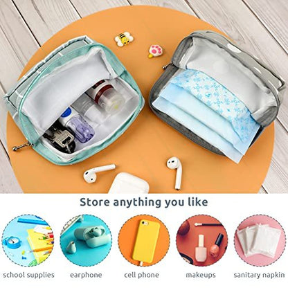 3-teilige Perioden-Tasche, Damenbinden-Aufbewahrungstasche, wiederverwendbare Menstruationsbinden-Tasche, Tampon-Aufbewahrungstasche für Frauen und Mädchen, für die Handtasche