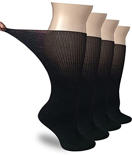 CIRZUEX Extrawide Socken für geschwollene Füße bei Diabetes, Walking-Boot-Einlage, nicht einschnürendes Krankenhaus-Bariatrie-Lymphödem-Socken für Damen und Herren