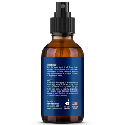 Eukalyptus & Lavendel Duschdampfer Spray 60 ml - Aromatherapie-Mist für Spa & Badezimmer - erfrischt die Luft, verbessert die Stimmung, sofortiger Deodorant - Nexon Botanics