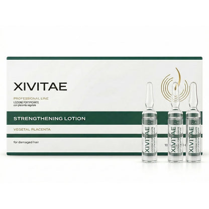 XIVITAE Vegetal Placenta Haar Behandlung Lotion in Ampullen 10 x 10 ml - Protein Haarbehandlungsformel zur Stärkung und Feuchtigkeitsversorgung - Leichter Erholungskomplex - Feuchtigkeitsspendende Leave-In Formel