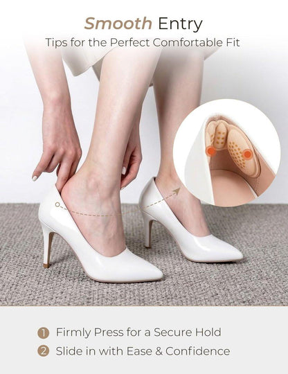Fersenpolster für zu große Schuhe: Rutschfeste Fersenkissen für Damenschuhe (4 Paar) - Gepolsterte Einlagen verhindern Blasen - Passend für Damen & Herren