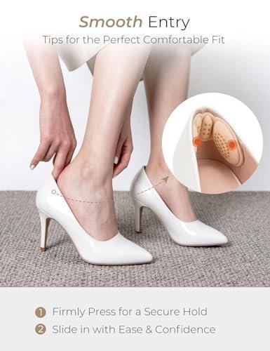 Fersenpolster für zu große Schuhe: Rutschfeste Fersenkissen für Damenschuhe (4 Paar) - Gepolsterte Einlagen verhindern Blasen - Passend für Damen & Herren