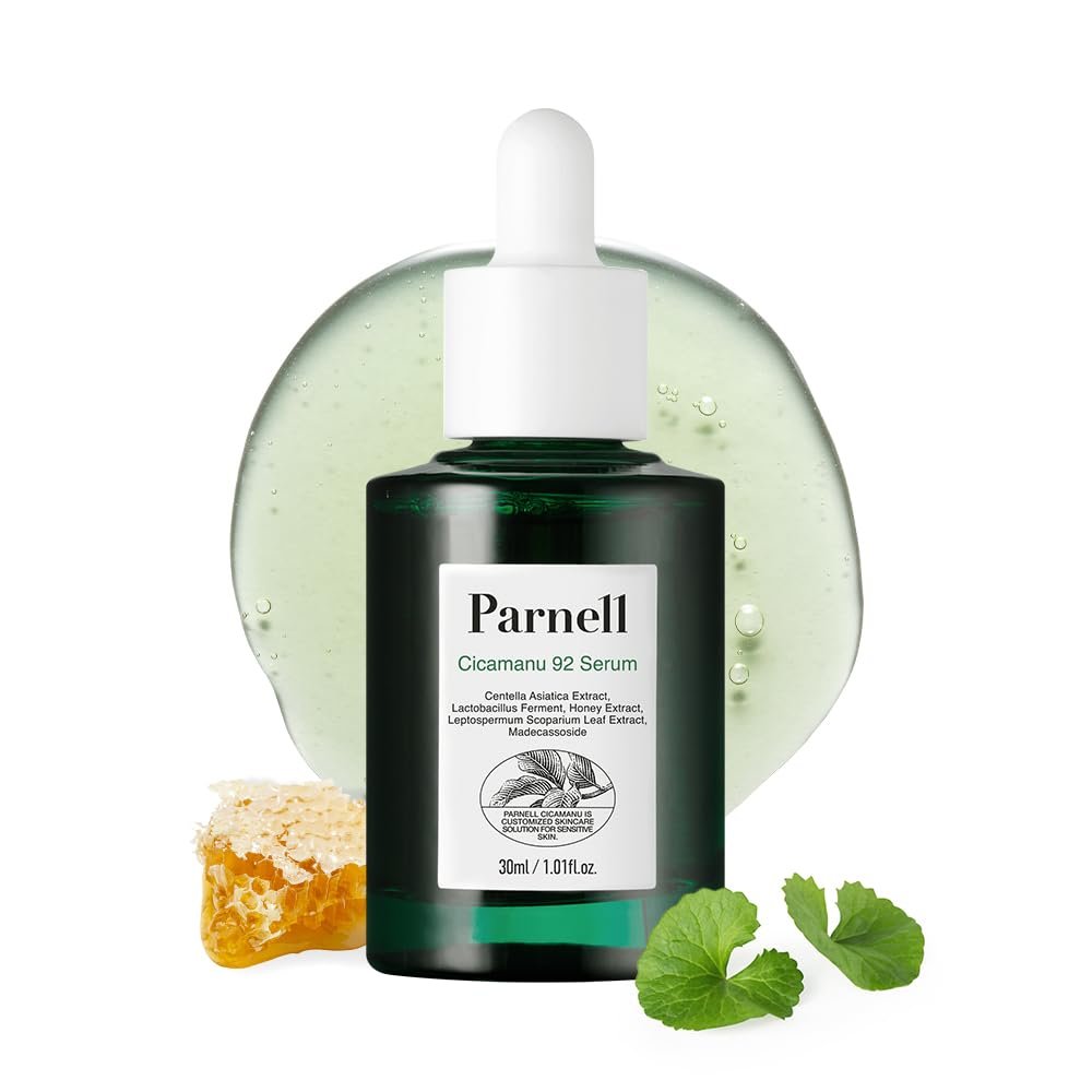 Parnell Cicamanu 92 Serum 30 ml | Melatonin, Centella Asiatica & Ceramid für die Nachtpflege – Beruhigt gereizte Haut, bekämpft Hyperpigmentierung und spendet tiefe Feuchtigkeit