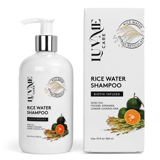 Reiswasser Haarshampoo mit Biotin für mehr Fülle und Volumen – Stärkendes Volumen-Shampoo für dünner werdendes Haar, alle Haartypen, Männer und Frauen 300 ml