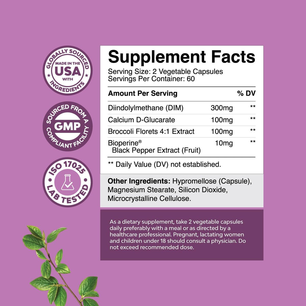 Potentes DIM-Präparat für Frauen – Hormonbalance mit DIM und schwarzem Pfeffer, Wechseljahre & PMS Linderung – Extra stark 300 mg pro Portion – 120 Kapseln
