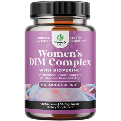 Potentes DIM-Präparat für Frauen – Hormonbalance mit DIM und schwarzem Pfeffer, Wechseljahre & PMS Linderung – Extra stark 300 mg pro Portion – 120 Kapseln