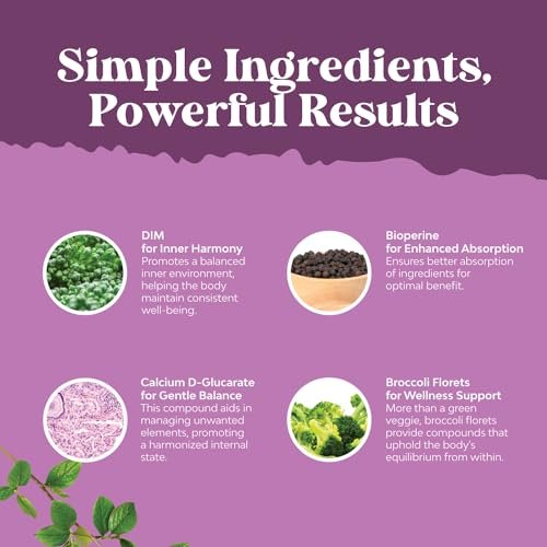 Potentes DIM-Präparat für Frauen – Hormonbalance mit DIM und schwarzem Pfeffer, Wechseljahre & PMS Linderung – Extra stark 300 mg pro Portion – 120 Kapseln