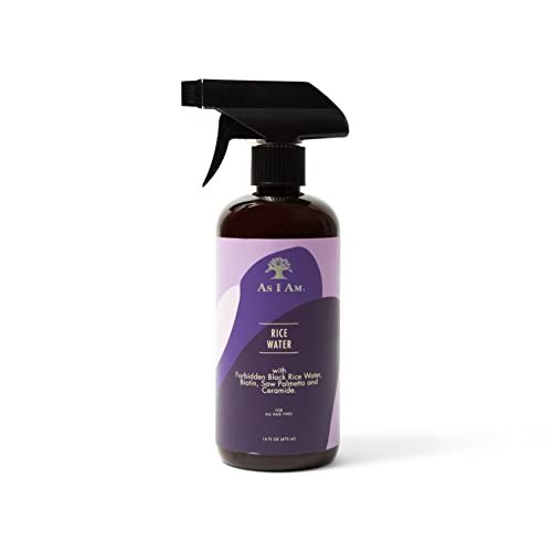As I Am Hair Spray, Reiswasser 16oz – mit Verbotenem Schwarzem Reis, Sägepalme, Biotin – Saubere, proteinfreie Formel – Geruchslos, vegan & tierversuchsfrei – Für alle Haartypen