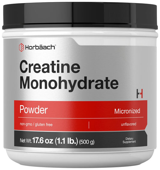Horbäach Kreatin Monohydrat Pulver | 1,1 lb (500 g) | Mikronisiert und unaromatisiert | Vegetarisch, Non-GMO und glutenfrei