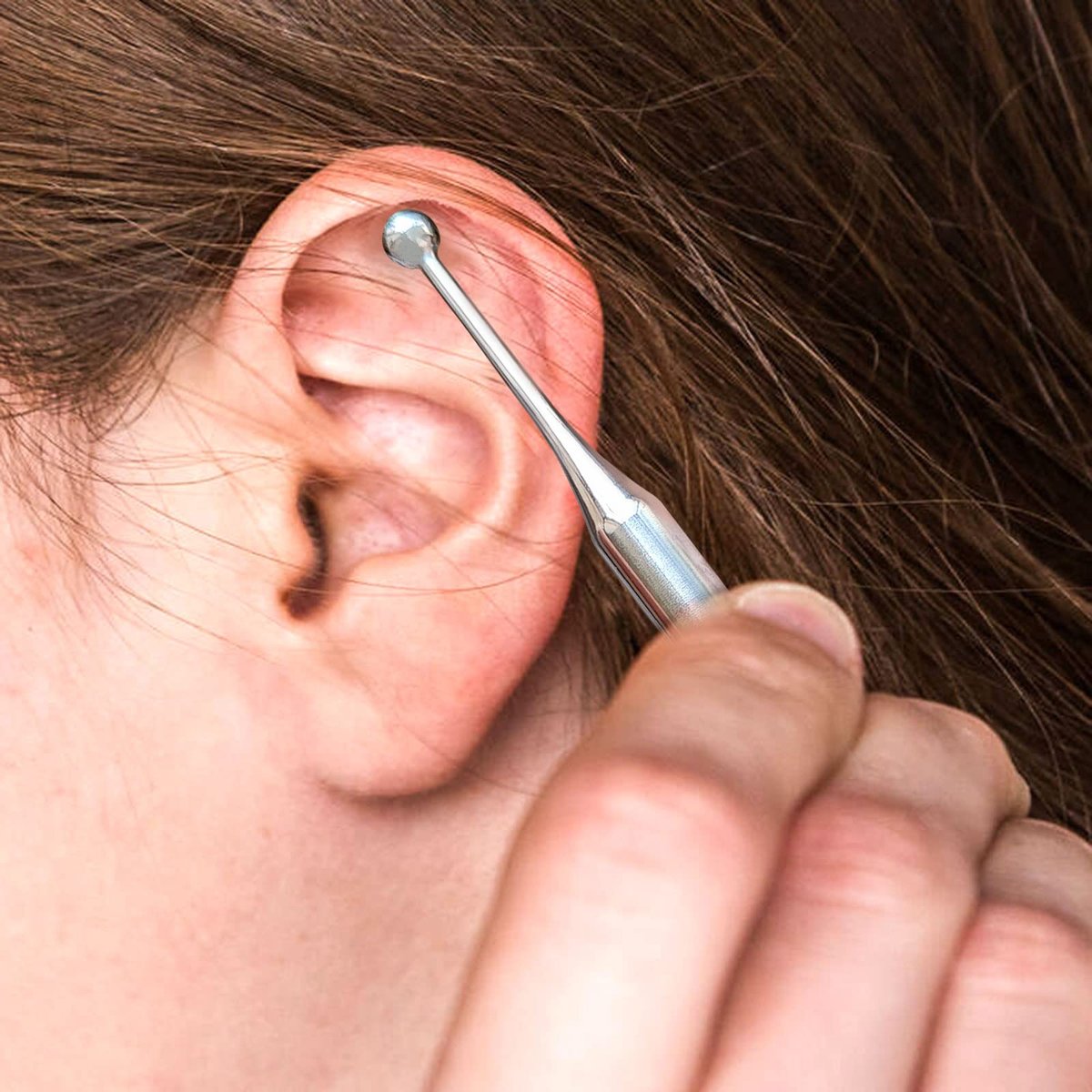 Akupunkturstift Doppelkopf – Edelstahl Ohr- und Körperpunkt-Sonde für Akupressur, Gesichtsreflexzonenmassage