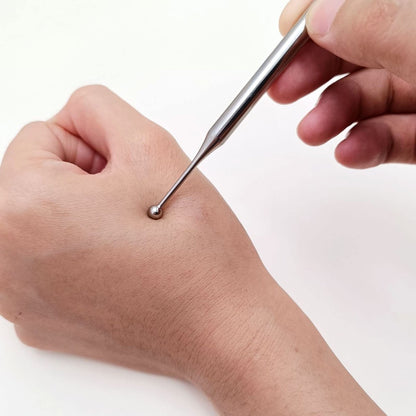 Akupunkturstift Doppelkopf – Edelstahl Ohr- und Körperpunkt-Sonde für Akupressur, Gesichtsreflexzonenmassage