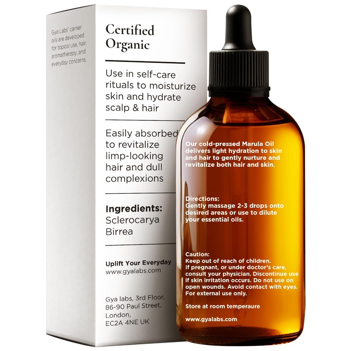 Gya Labs Marula Öl - 30 ml - Trägeröl für Haare, Haut, Gesicht, Kopfhaut & Körpermassage