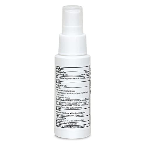 Globe Wasserstoffperoxid 3% Erste-Hilfe Antiseptikum Topische Lösung USP Sprühflasche, 60 ml Praktische Pump-Sprühflasche