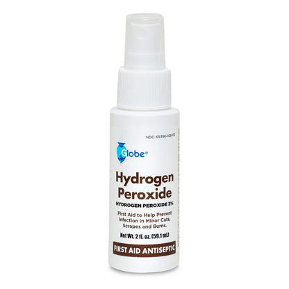 Globe Wasserstoffperoxid 3% Erste-Hilfe Antiseptikum Topische Lösung USP Sprühflasche, 60 ml Praktische Pump-Sprühflasche