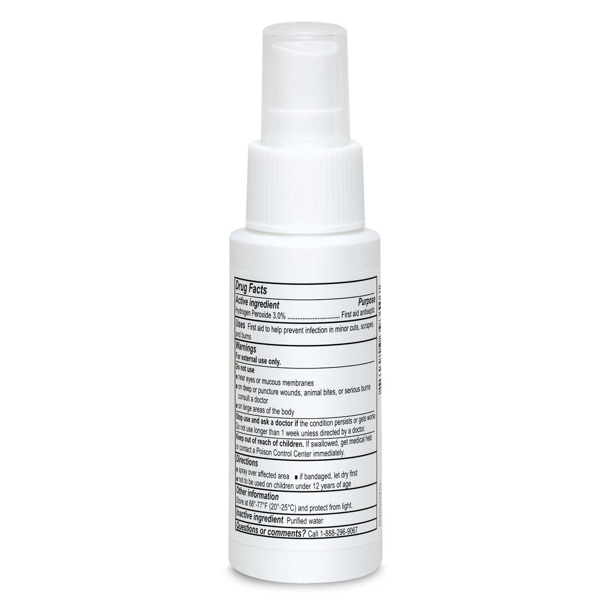 Globe Wasserstoffperoxid 3% Erste-Hilfe Antiseptikum Topische Lösung USP Sprühflasche, 60 ml Praktische Pump-Sprühflasche