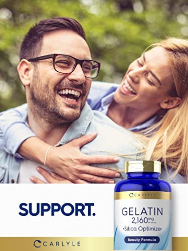 Carlyle Gelatine Kapseln | 2160 mg | 250 Kapseln | mit Silizium-Optimierer | Nicht-GVO & glutenfrei