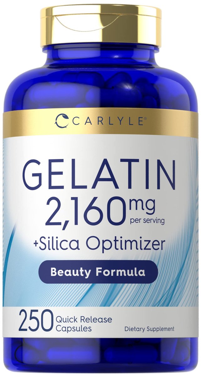 Carlyle Gelatine Kapseln | 2160 mg | 250 Kapseln | mit Silizium-Optimierer | Nicht-GVO & glutenfrei