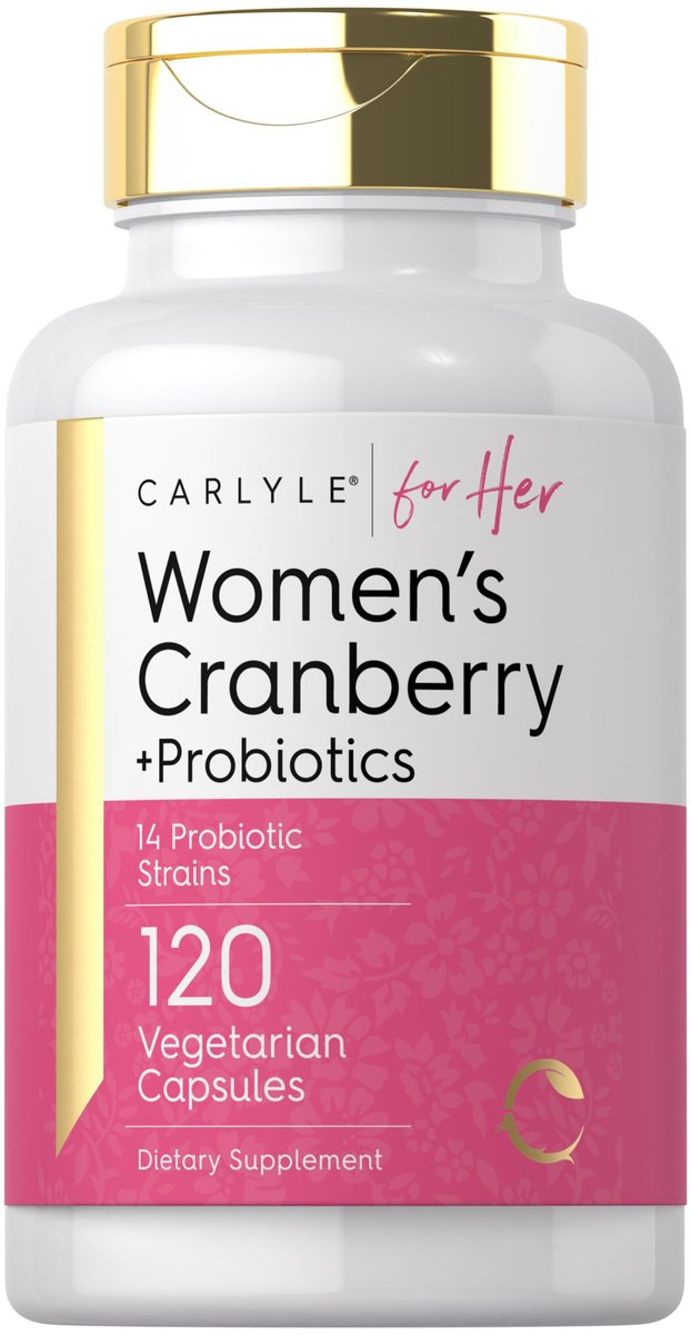 Carlyle Cranberry Plus Probiotika für Frauen | 120 Kapseln | Mit 14 probiotischen Stämmen | Vegetarisch, Nicht-GVO, Glutenfrei
