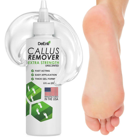 DeEnti Hornhautentferner für die Füße, Extra starkes Fuß-Hornhautentferner-Gel, 240 ml, professionelle Pediküre-Produkte für trockene Haut, rissige Fersen, unscented