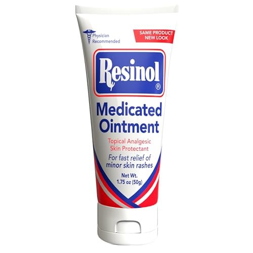 Resinol Medizinische Salbe – Schnelle Linderung von Hautausschlägen & Reizungen, Hautschutz mit Resorcin & Petrolatum, 49,6 g Tube