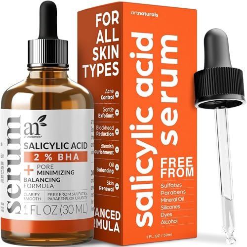 Artnaturals Salicylsäure Serum – Fortschrittliches Serum mit 2% BHA – Reduziert Talgproduktion und Poren – 30 ml