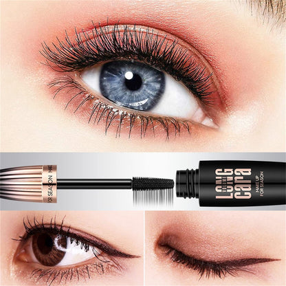My Amazing Lashes Mascara Black – Volumen & Länge, wasserfest, wischfest, 4D Seidenfaser Wimperntusche, natürlich lang anhaltend, für Frauen (2 Stück)