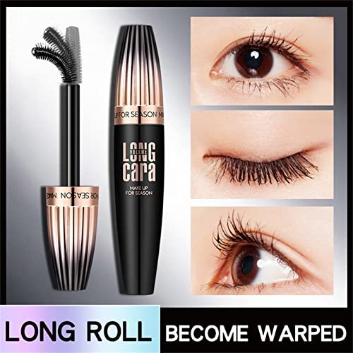 My Amazing Lashes Mascara Black – Volumen & Länge, wasserfest, wischfest, 4D Seidenfaser Wimperntusche, natürlich lang anhaltend, für Frauen (2 Stück)