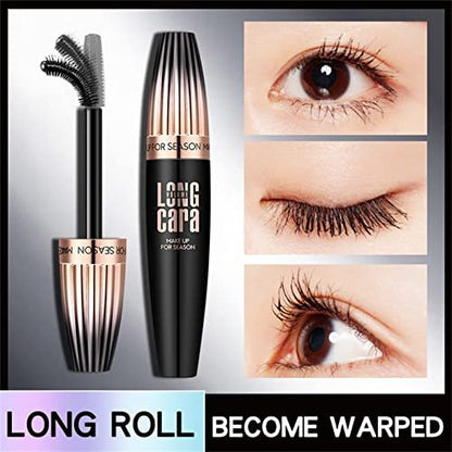 My Amazing Lashes Mascara Black – Volumen & Länge, wasserfest, wischfest, 4D Seidenfaser Wimperntusche, natürlich lang anhaltend, für Frauen (2 Stück)