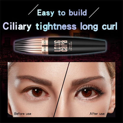 My Amazing Lashes Mascara Black – Volumen & Länge, wasserfest, wischfest, 4D Seidenfaser Wimperntusche, natürlich lang anhaltend, für Frauen (2 Stück)