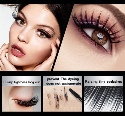 My Amazing Lashes Mascara Black – Volumen & Länge, wasserfest, wischfest, 4D Seidenfaser Wimperntusche, natürlich lang anhaltend, für Frauen (2 Stück)
