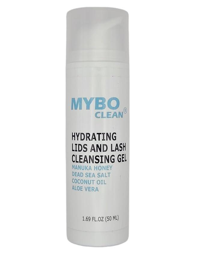 Myboclean Hydrating Lids and Lash Cleansing Gel mit Manuka-Honig UMF 16+, Aloe Vera, Kokosöl, Totes Meer Salz, 1,69 Fl Oz