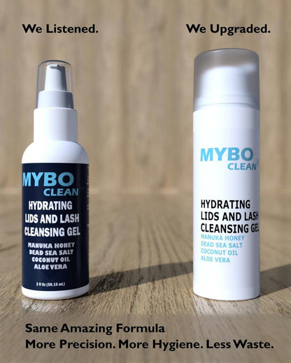 Myboclean Hydrating Lids and Lash Cleansing Gel mit Manuka-Honig UMF 16+, Aloe Vera, Kokosöl, Totes Meer Salz, 1,69 Fl Oz