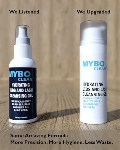 Myboclean Hydrating Lids and Lash Cleansing Gel mit Manuka-Honig UMF 16+, Aloe Vera, Kokosöl, Totes Meer Salz, 1,69 Fl Oz