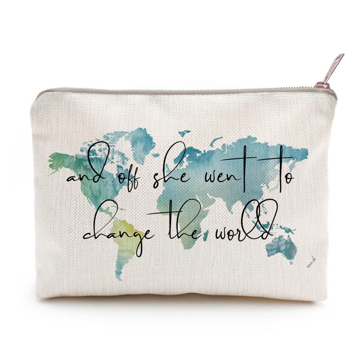 LICOBG Abschlussgeschenk für Sie, Kulturbeutel Geschenk, Weltkarte Tasche, Geschenk für Tochter, Schwester, Mitbewohnerin