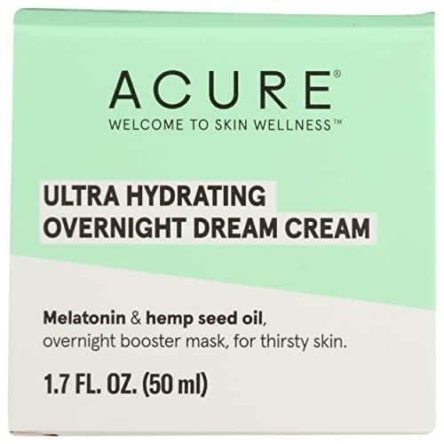 Acure Ultra Hydrating Overnight Dream Facial Cream – Vegane Nachtcreme für intensive Feuchtigkeit, 50 ml