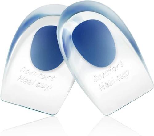 Homergy Fersenkissen für Achillessehnenentzündung und Plantarfasziitis - 2er-Pack Gel-Einlegesohlen für Fersenschmerzen, Fußgewölbeunterstützung, für Damen und Herren