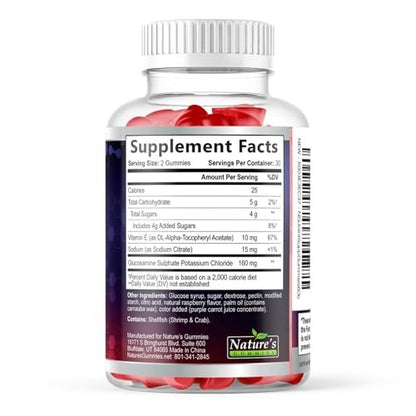 Gelenkunterstützung Extra stark – Glucosamin Gummis für Gelenkgesundheit und Flexibilität – Natürliches Vitamin E – Beste Gummis für Frauen und Männer – 120 Gummis