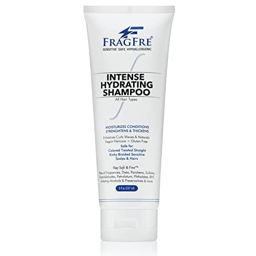 FRAGFRE Intensiv Feuchtigkeitsspendendes Shampoo 237 ml – Duftfrei, Hypoallergen, Sulfatfrei, Feuchtigkeitsspendend – Sicher für Farben und empfindliche Kopfhaut – Stärkt trockenes Haar – Vegan, Glutenfrei, Tierversuchsfrei