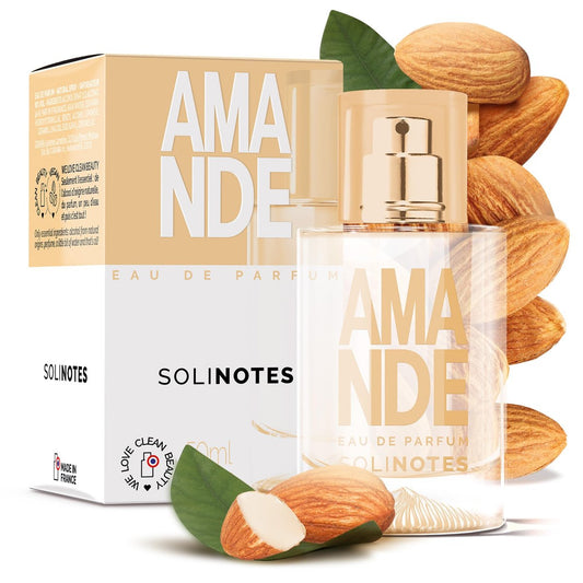 Solinotes Mandelparfüm für Damen & Herren, 50 ml Eau de Parfum – Zarter blumiger Duft mit beruhigender Note, vegan & tierversuchsfrei, hergestellt in Frankreich