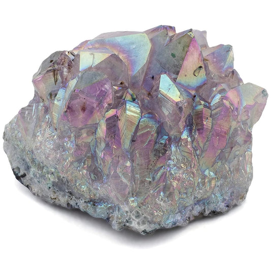 KALIFANO Angel Aura Amethyst Geode – Titan-gebundener Amethyst mit hoher Energie für Reiki, Wicca, Kristalldekoration & metaphysische Geschenke – Natürliche Kristalle und Heilsteine (Familienbetrieb)