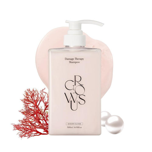 GROWUS Damage Therapy Shampoo - Salicylsäure, Niacinamid, Dexpanthenol, Protein - 500ml