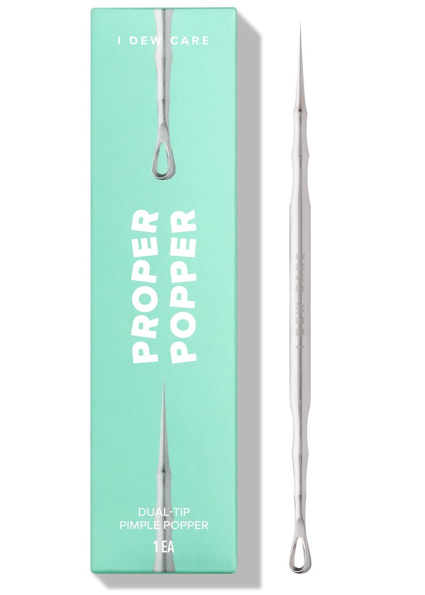 I DEW CARE Dual-Tip Pimple Tool – Proper Popper | Mitesserentferner, Pickelausdrücker, 2-in-1 Edelstahl-Lanzette für Frauen, 1 Stück