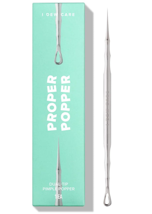I DEW CARE Dual-Tip Pimple Tool – Proper Popper | Mitesserentferner, Pickelausdrücker, 2-in-1 Edelstahl-Lanzette für Frauen, 1 Stück