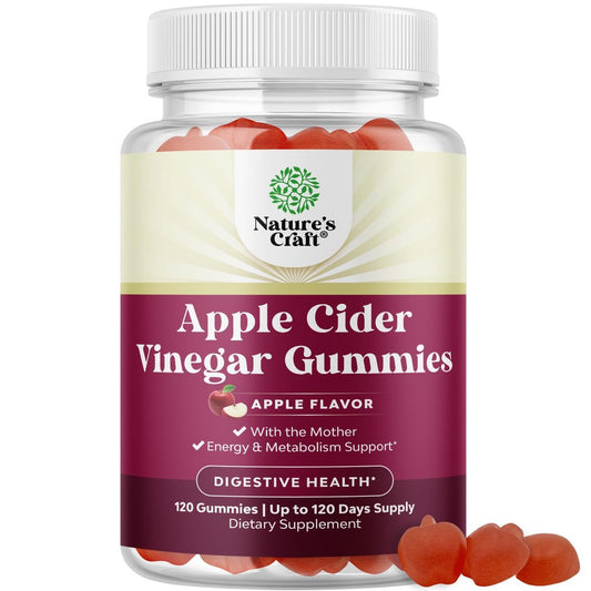 ACV Apfelessig Gummibärchen – Natürlicher Energie-Booster mit Mother zur Körperreinigung, Immununterstützung und Darmgesundheit mit Vitamin B12 und Rote Bete – 120 Stück