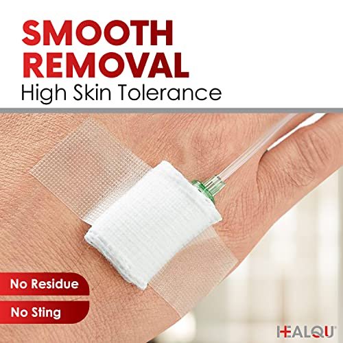 HEALQU Transparentes medizinisches Klebeband – 12 Rollen, 1" x 10yd, chirurgisches Tape mit sanfter Haftung für empfindliche Haut, zur Wundversorgung, Schlauchfixierung, Erste-Hilfe-Bedarf – Atmungsaktiv, mikroporös