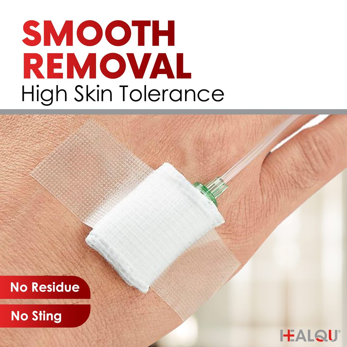 HEALQU Transparentes medizinisches Klebeband – 12 Rollen, 1" x 10yd, chirurgisches Tape mit sanfter Haftung für empfindliche Haut, zur Wundversorgung, Schlauchfixierung, Erste-Hilfe-Bedarf – Atmungsaktiv, mikroporös