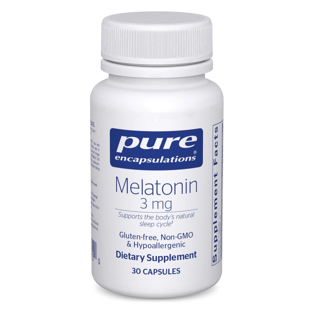 Pure Encapsulations Melatonin 3 mg – Antioxidant zur Unterstützung des natürlichen Schlafs & Linderung gelegentlicher Schlaflosigkeit – 30 Kapseln